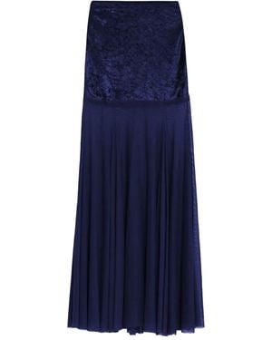 Amir Slama X Astrid panelled maxi skirt - Azul