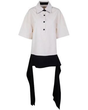 Entire studios Buttoned Tie Shirt - White