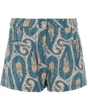 Etro Badeshorts Mit Paisleymuster - Blau