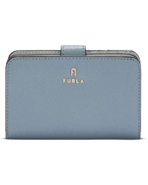 Furla Camelia レザーフラップ 財布 - ブルー