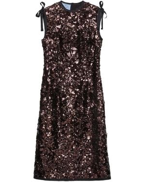Prada Robe Sans Manches À Sequins - Noir