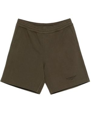 Givenchy Elastic-Waistband Cotton Shorts - Green