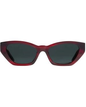 KHAITE Geometric Frame Sunglasses - Black