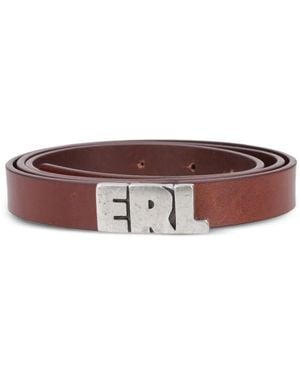 ERL Logo-Plaque Belt - Brown