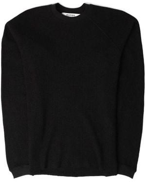 About Blank Raglan Sleeve Waffle T-Shirt - Black