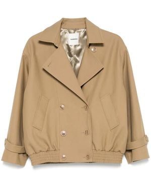 Sandro Short Trench Jacket - Natural