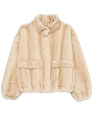 Apparis Iris Funnel-Neck Jacket - Natural