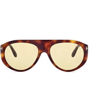 Tom Ford Pilot-Frame Sunglasses - Natural