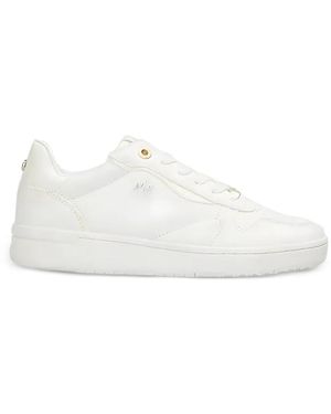 Mexx Logo-Plaque Panelled Trainers - White