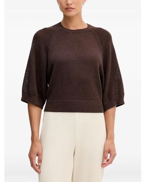 Benetton Raglan-Sleeve Jumper - Brown