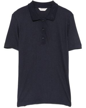 GANT Ribbed-Knit Polo Shirt - Blue