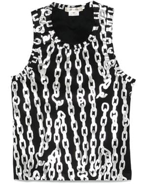 Comme des Garçons Chain-Link Print Tank Top - Black