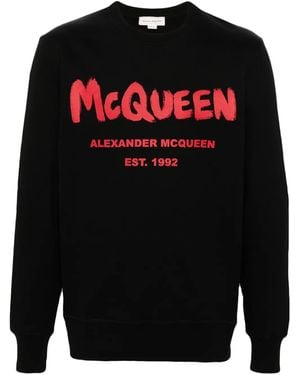 スウェット・トレーナー ALEXANDER MCQUEEN IVORY COTTON SWEATSHIRT McQueen Ivory Cotton Sweatshirt in Natural for Men | Lyst