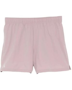 On Shoes Logo-Printed Shorts - Pink