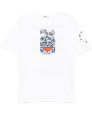 Bally T-Shirt Mit Grafischem Print - Weiß