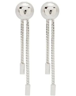 Tom Ford Dome-Braided Earrings - White