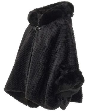 Liu Jo Hooded Poncho - Black