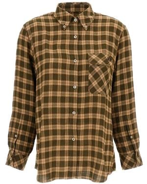 Wales Bonner Check-Pattern Button-Down Shirt - Brown