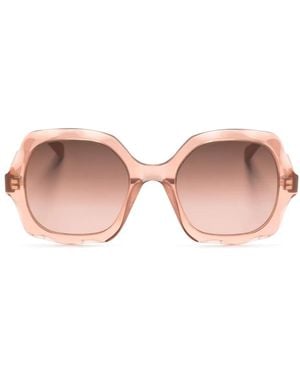 Chloé Olivia Round-frame Sunglasses - Women's - Acetate - Pink
