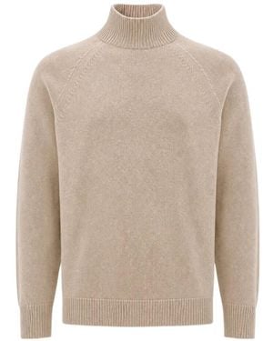 Peserico High-Neck Raglan-Sleeve Sweater - White