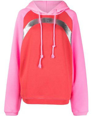 ERL Sudadera Con Capucha Y Diseño Colour Block - Rosa