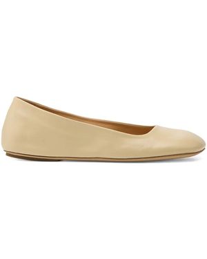 Marsèll Bama Square-Toe Ballerina Shoes - Natural