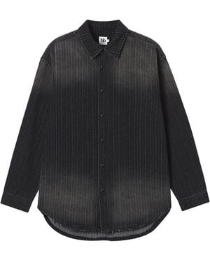 B+ AB Blouse Met Krijtstreep - Zwart