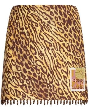 Zimmermann Cotton Beaded Skirt - Natural