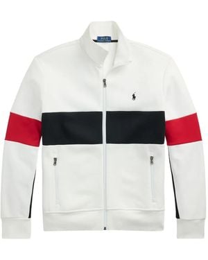 Polo Ralph Lauren Colour-Block Zip-Up Track Jacket - White