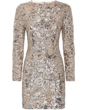 Philipp Plein Crystal Skull Minikleid - Natur