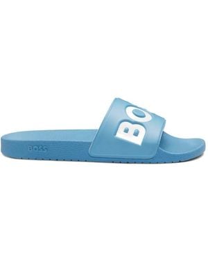 BOSS Logo-Lettering Slides - Blue