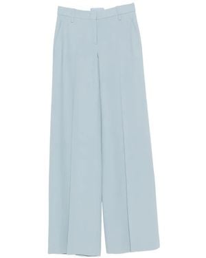 Ermanno Scervino Pressed-Crease Palazzo Trousers - Blue