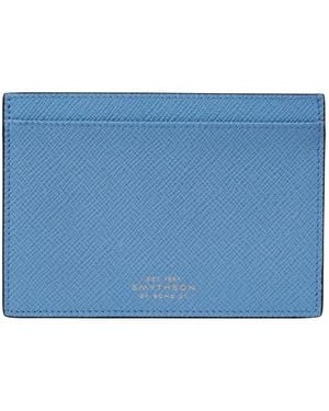 Smythson Panama Passport Sleeve - Blue