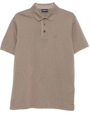 Emporio Armani Eagle-Logo Polo Shirt - Gray