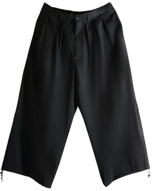Yohji Yamamoto Pantaloni Plissé - Nero