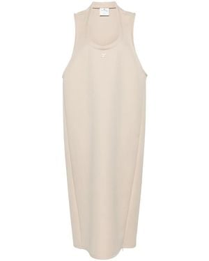 Courreges Logo-Patch Midi Dress - White