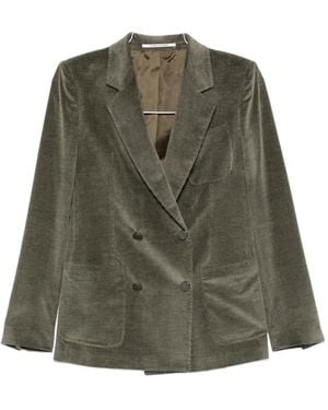 Tagliatore Double-Breasted Corduroy Blazer - Green