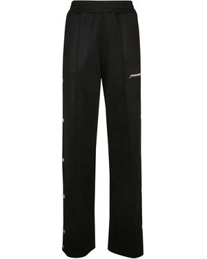 hinnominate Button-Detail Track Pants - Black