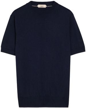 Aurélien Fine-Knit T-Shirt - Blue