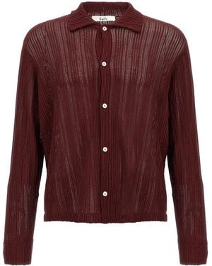 Séfr Ribbed-Knit Shirt - Purple