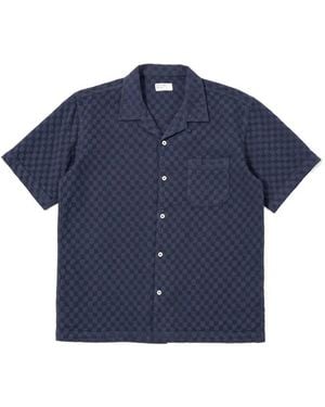 Universal Works Dotted Textured Shirt - Blue