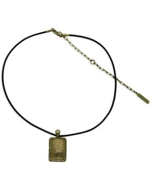 Ellery Scorpio Rectangular-Pendant Necklace - Metallic