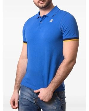 K-Way Logo-Detail Polo Shirt - Blue