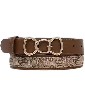 Guess Wendbarer Gürtel Mit Monogramm-Print - Braun