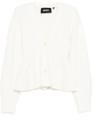 ROTATE BIRGER CHRISTENSEN Peplum Vest Met V-Hals - Wit