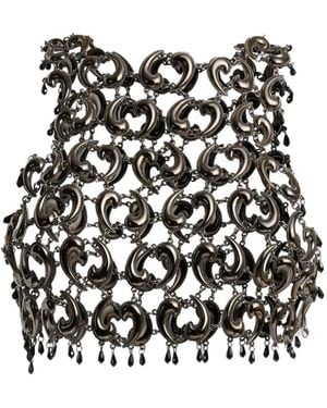 Etro Metal-Paisley Top - Black
