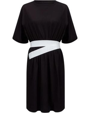 MM6 by Maison Margiela Cotton T-Shirt Dress With Belt - Black