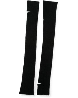 Roberto Collina Ribbed-Knit Cashmere Gloves - Black