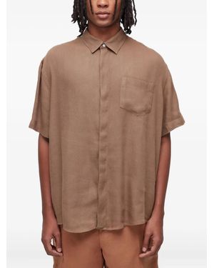 Osklen Mc Linen Short-Sleeve Shirt - Brown