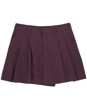 FEDERICA TOSI Pleated Shorts - Purple